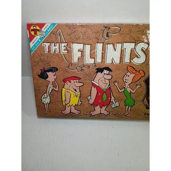 Vintage 1961 Transogram "The FLINTSTONES" Stoneage Board Game w/Box - Picture 2 of 5